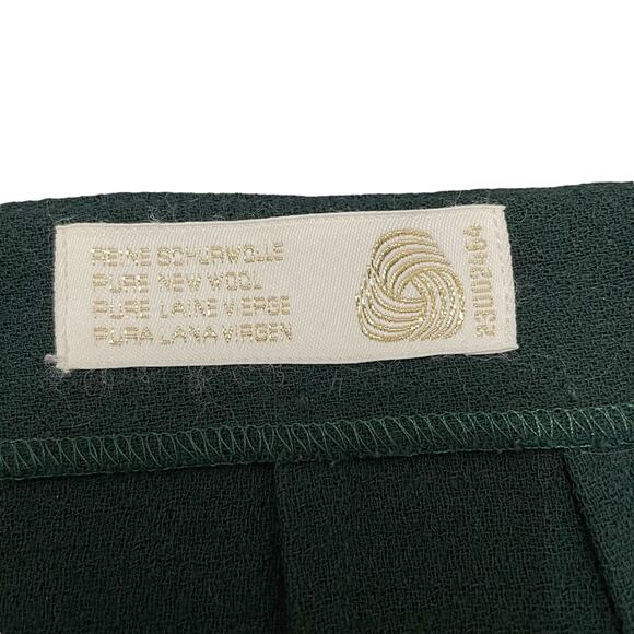 Vintage Escada Wool Pants Trousers Forest Green Knit Germany - Size EU 40 - Picture 5 of 9